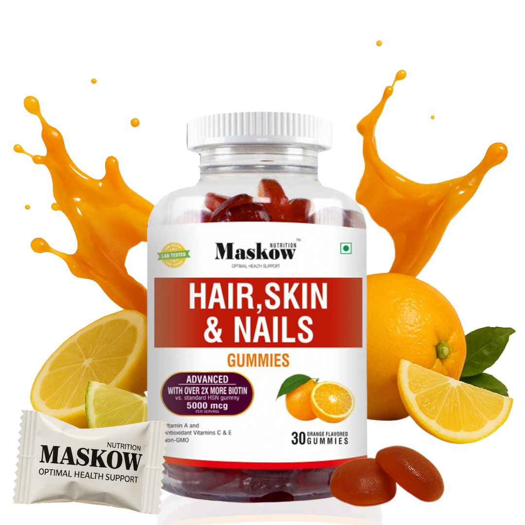 Biotin Gummies for Hair, Skin & Nails by Maskow Nutrition